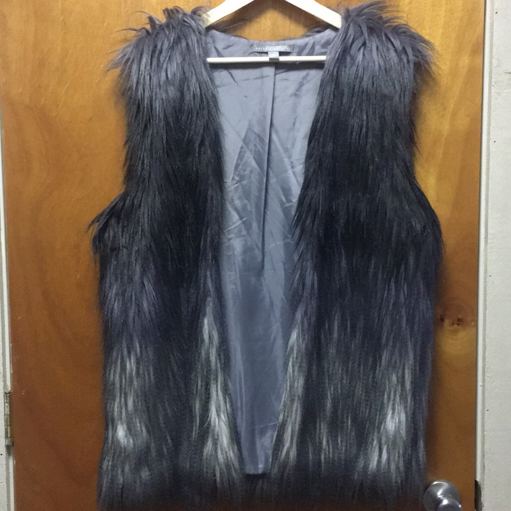 Grey Ombré Faux Fur Vest